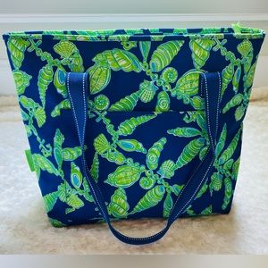 Lilly Pulitzer Insulated Cooler Beach Tote Bag with Neoprene wristlet
